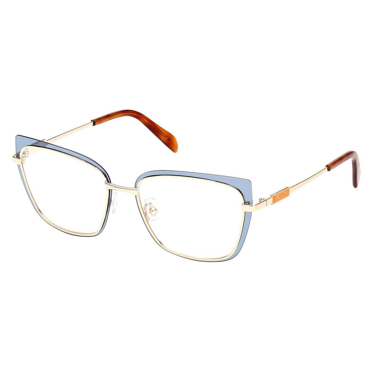 Emilio Pucci EP5219 Eyeglasses Women Turquoise/other 54mm - Frame: Turquoise/Other, Lens: Demo