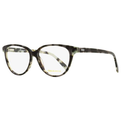 Emilio Pucci EP5077 020 Gray Havana Oval 53-14-140mm Full Rim Women`s Eyeglasses - Frame: Gray