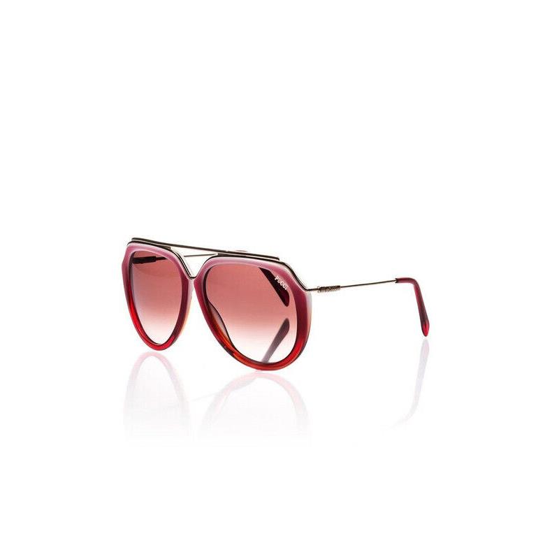 Emilio Pucci EP15 74T Rose Aviator Dark Red Gradient 58-13-135mm Sunglasses