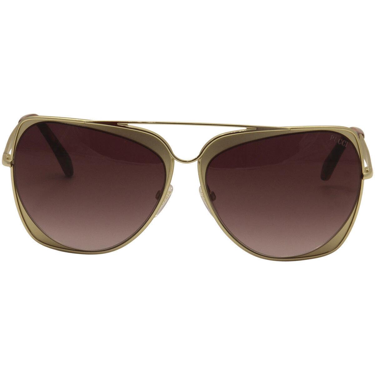 Emilio Pucci Women`s EP0004 EP/0004 28T Matte/shiny Gold Fashion Sunglasses 61mm