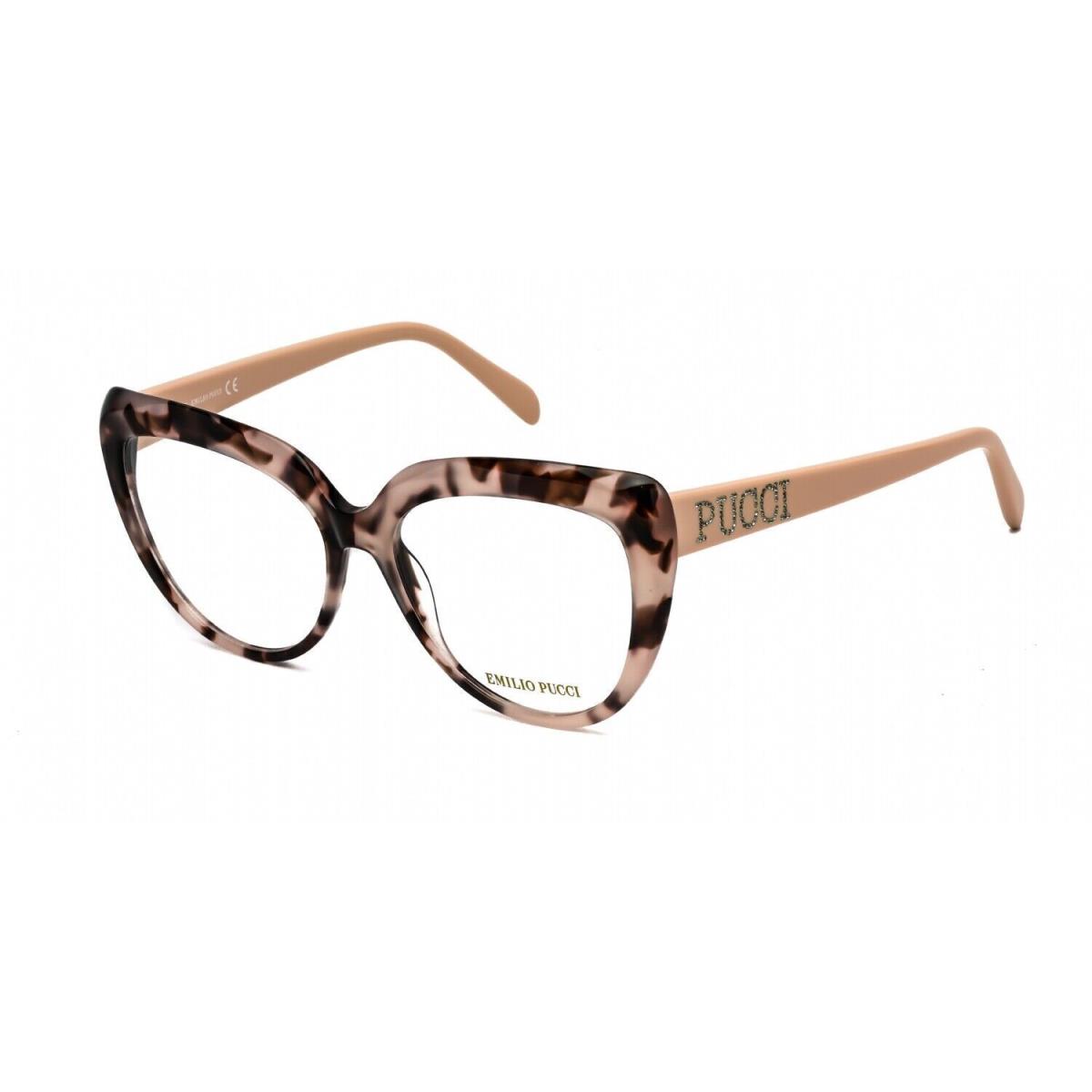 Emilio Pucci EP 5173 055 Eyeglasses Coloured Havana Frame 54mm - Frame: Havana