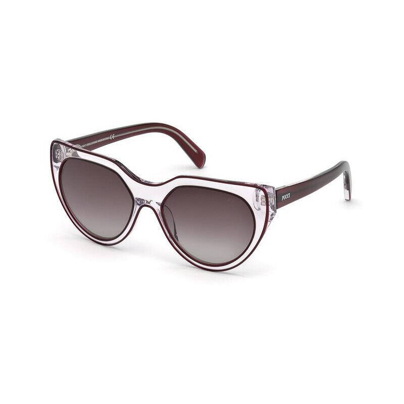 Emilio Pucci EP82 71T Red Cat Eye Brown Gradient 57-18-140mm Women`s Sunglasses