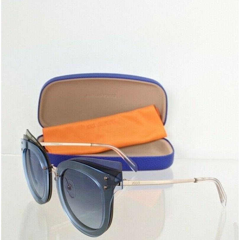 Emilio Pucci Sunglasses EP 104 92W Blue Frame EP104 66mm