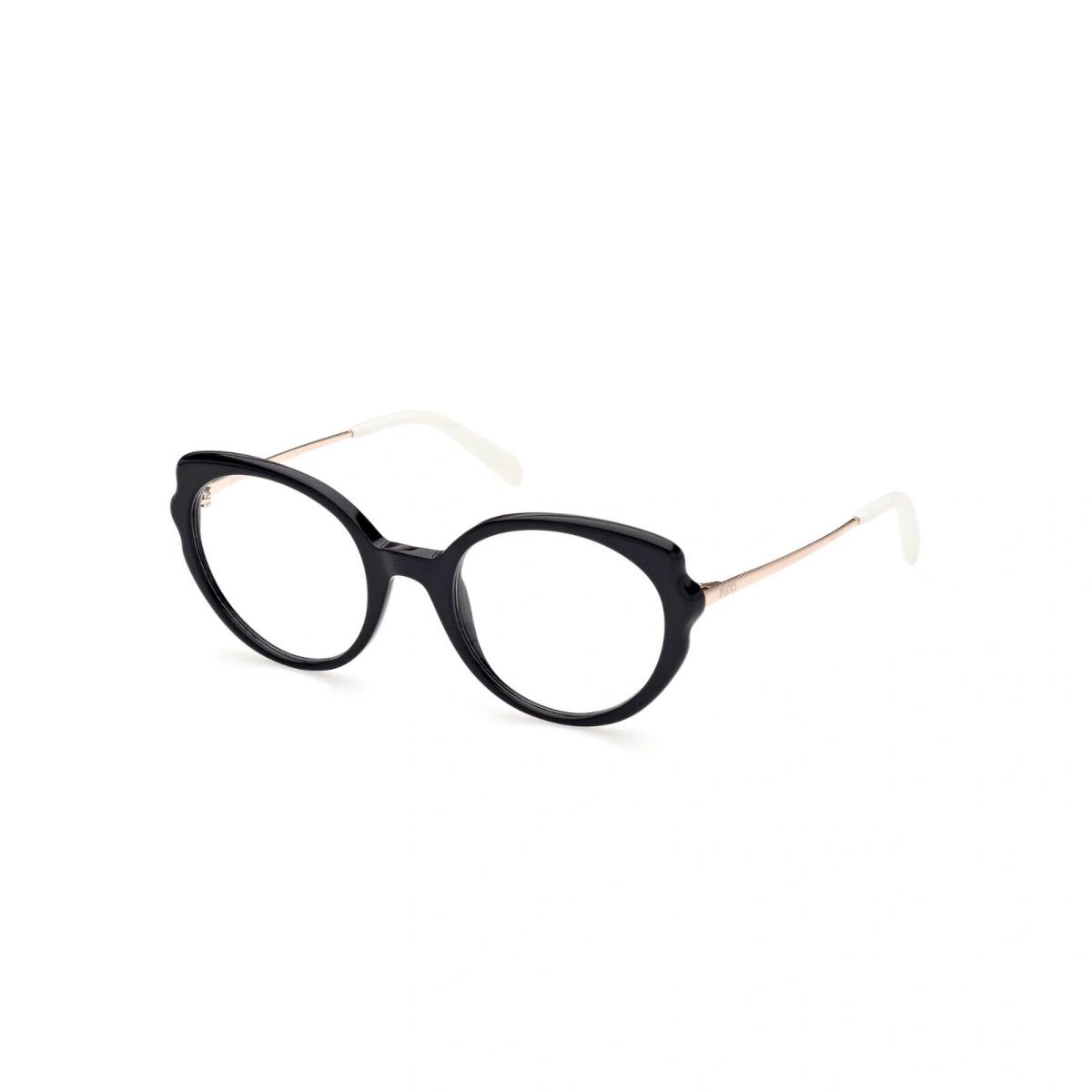 Emilio Pucci EP 5193 001 Black Round Plastic Eyeglasses Optical Frame 52-21-140