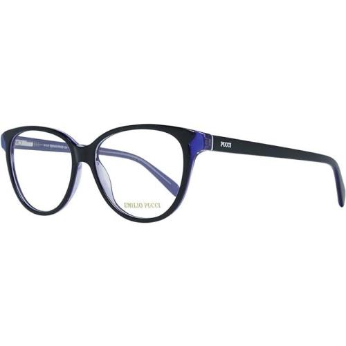 Emilio Pucci EP5077 005 Black/violet Oval 54-14-140 Full Rim Women`s Eyeglasses