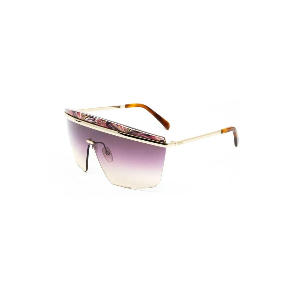 Emilio Pucci EP7 74G Gold Shield Brown Mirrored 140-130mm Women`s Sunglasses