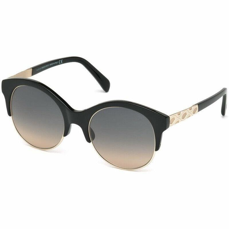 Emilio Pucci EP23 01B Black Round Gray Gradient 54-21-140mm Women`s Sunglasses