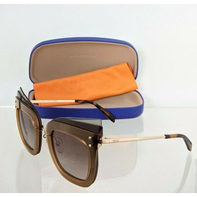 Emilio Pucci Sunglasses EP 105 47F Brown Gold EP105 66mm