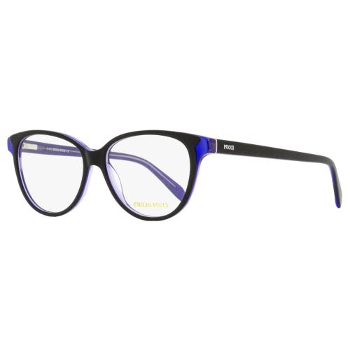 Emilio Pucci Oval Eyeglasses EP5077 005 Black/violet 53mm 5077