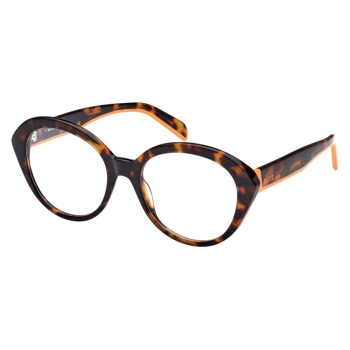 Emilio Pucci EP5223 Eyeglasses Women Dark Havana 52mm