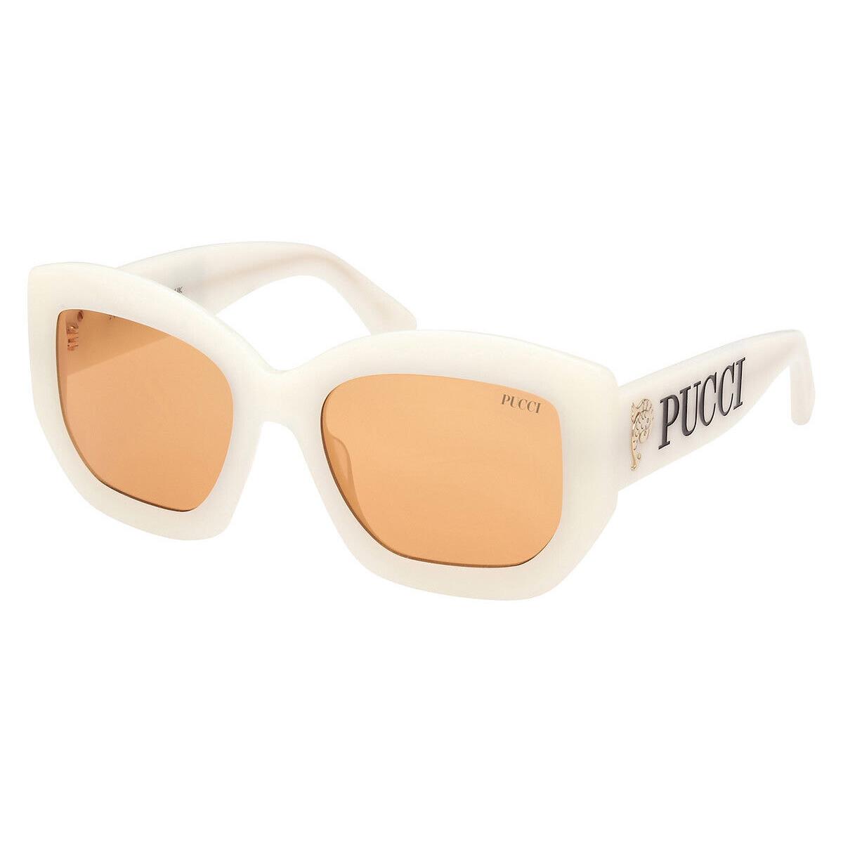 Emilio Pucci EP0211 Sunglasses Shiny Ivory/pale Gold 54mm