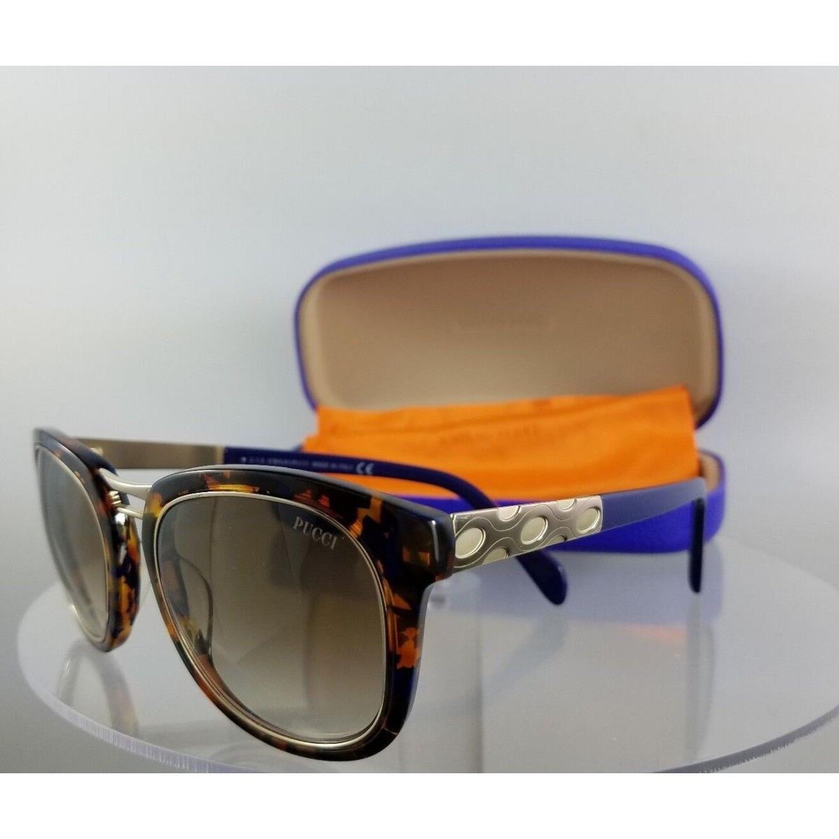 4 Emilio Pucci Sunglasses EP 20 55F Navy Tortoise Gold EP20