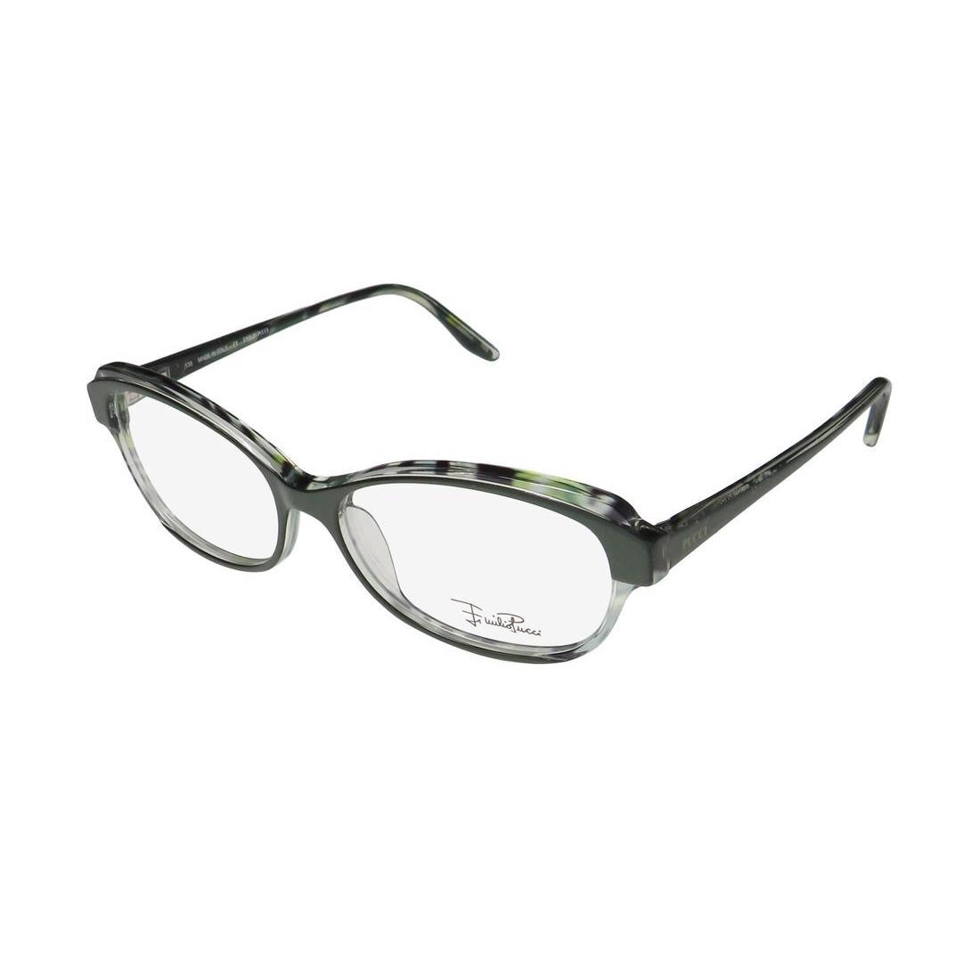 Emilio Pucci 2650 Eyewear Gray Italy Plastic 53-15-135 Full-rim Womens Cat