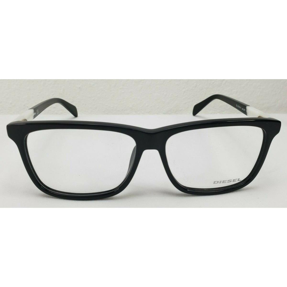 Diesel Rx Eyeglasses Frames DL5131-F 001 Black and White 59-14 150 with Case