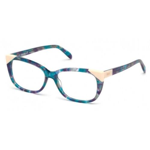 Emilio Pucci EP 5117 092 Purple Blue Havana Plastic Cat Eye Eyeglasses 54-15-140