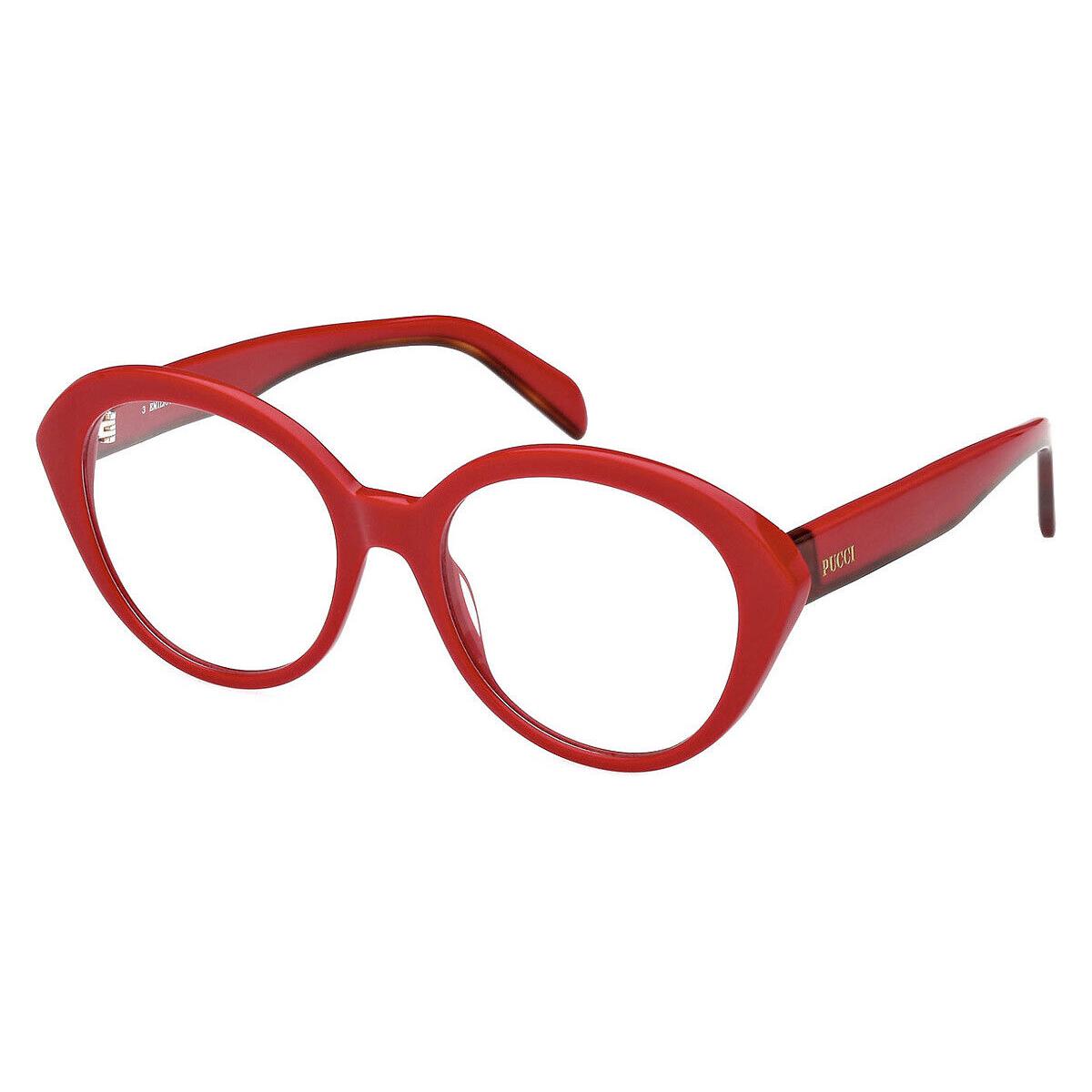 Emilio Pucci EP5223 Eyeglasses Women Shiny Bordeaux 52mm - Frame: Shiny Bordeaux, Lens: Demo