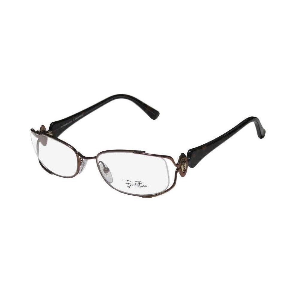 Emilio Pucci Eyeglasses EP2104 705 52mm Brown Havana / Demo Lens