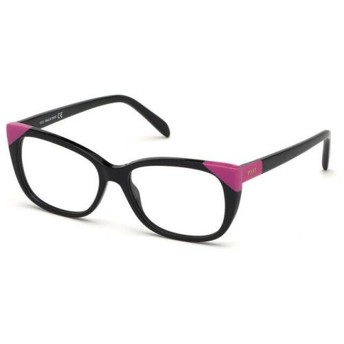 Emilio Pucci EP 5117 005 Black Pink Plastic Cat Eye Eyeglasses Frame 54-15-140