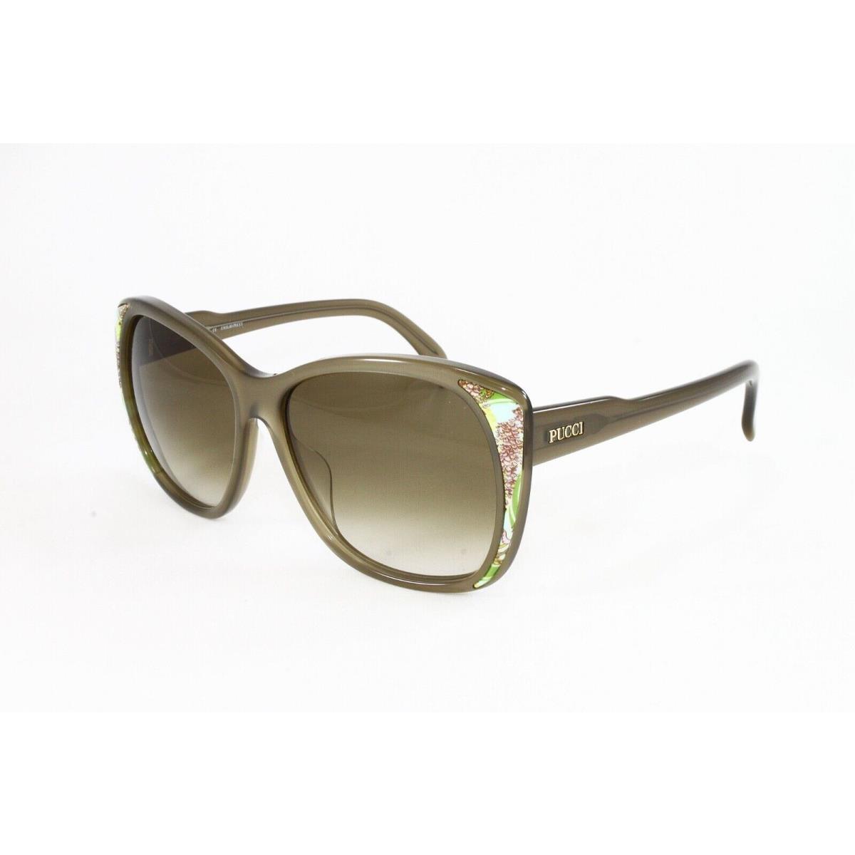 Emilio Pucci Sunglasses Women`s EP691S 250 Khaki 57mm Brown Gradient