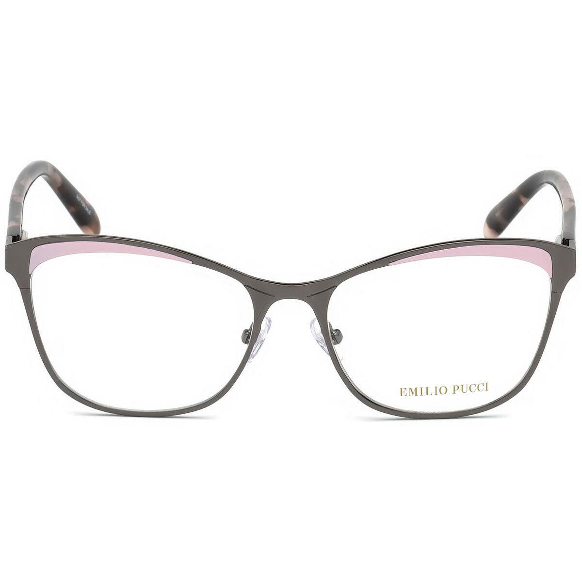 Emilio Pucci EP 5084 020 Silver Pink Cat Eye Metal Eyeglasses Frame 53-16-140