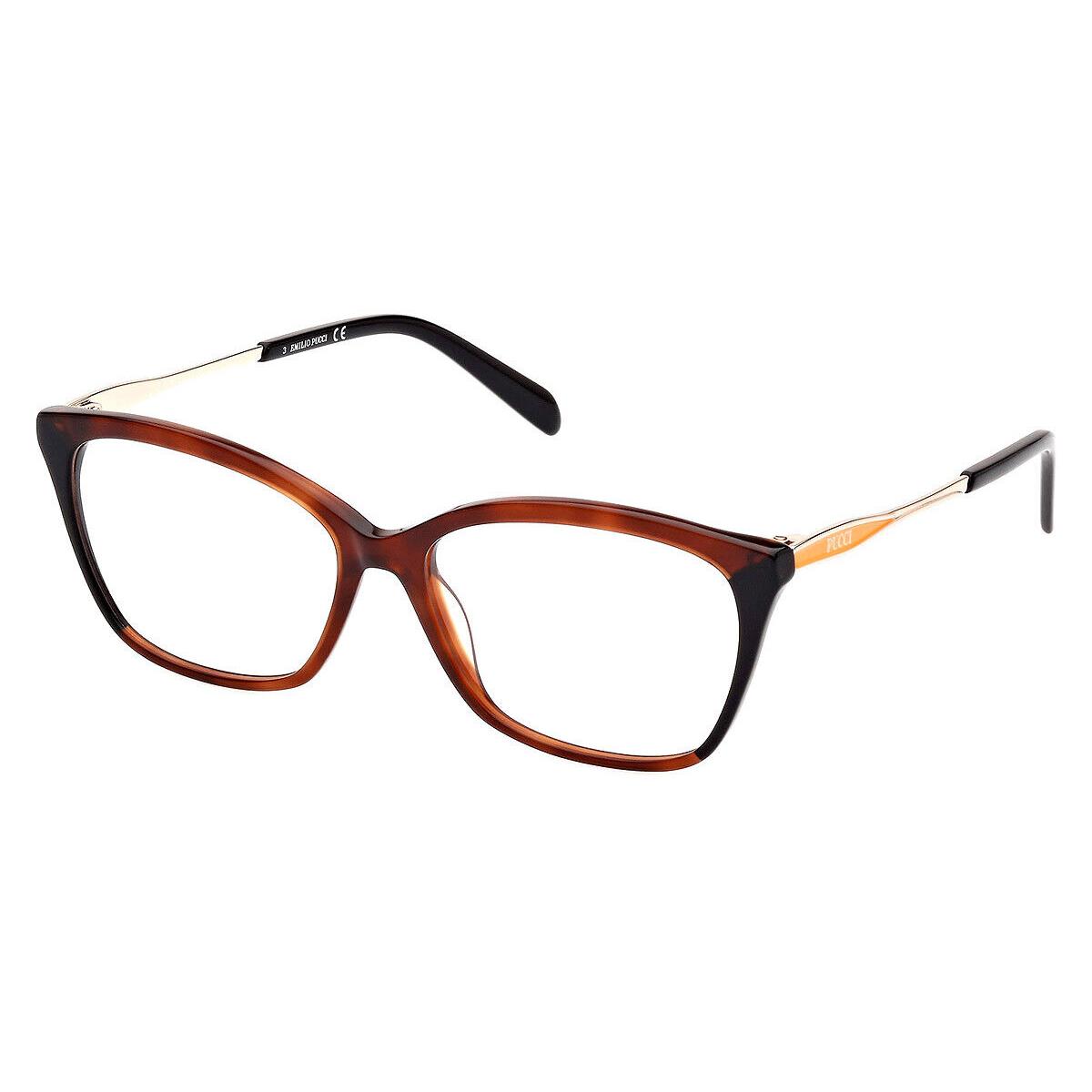 Emilio Pucci EP5225 Eyeglasses Women Blonde Havana 55mm