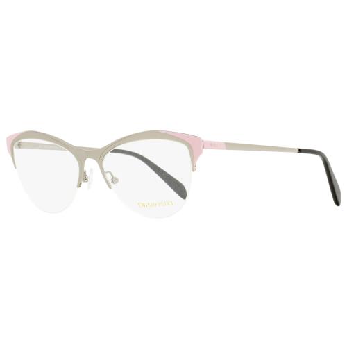 Emilio Pucci Oval Eyeglasses EP5073 020 Ruthenium/pink/black 53mm 5073