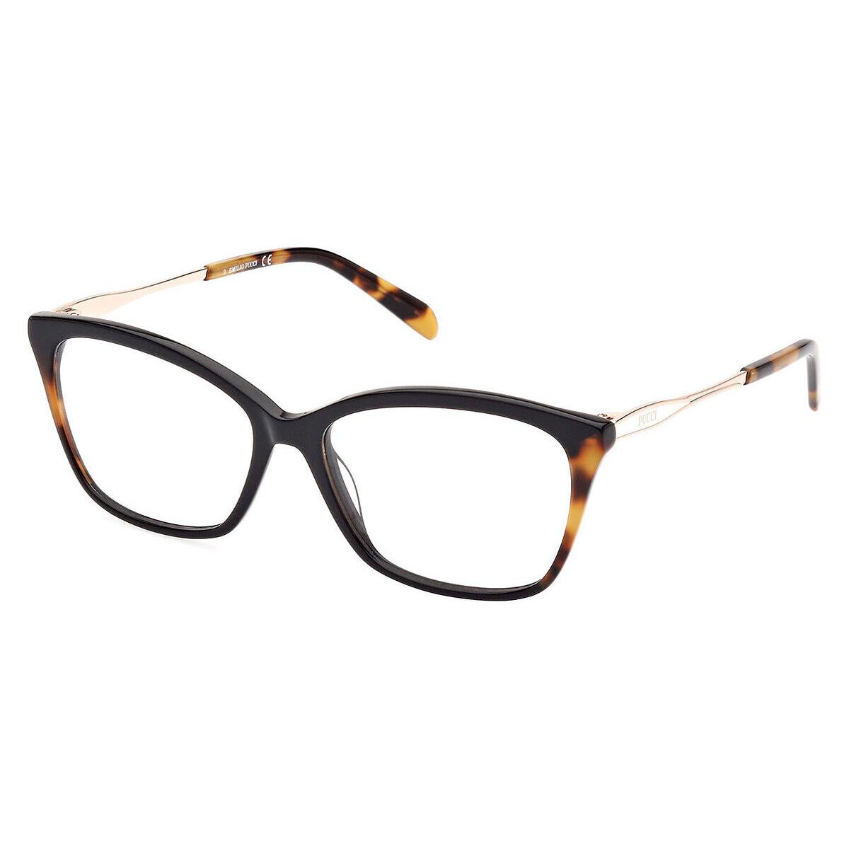 Emilio Pucci EP5225 Eyeglasses Women Black/other 55mm - Frame: Black/Other, Lens: Demo