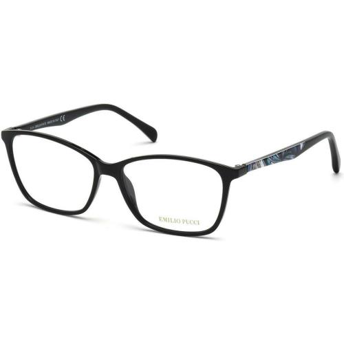 Emilio Pucci EP 5009 001 Black Plastic Optical Eyeglasses Frame 54-16-135 EP5009