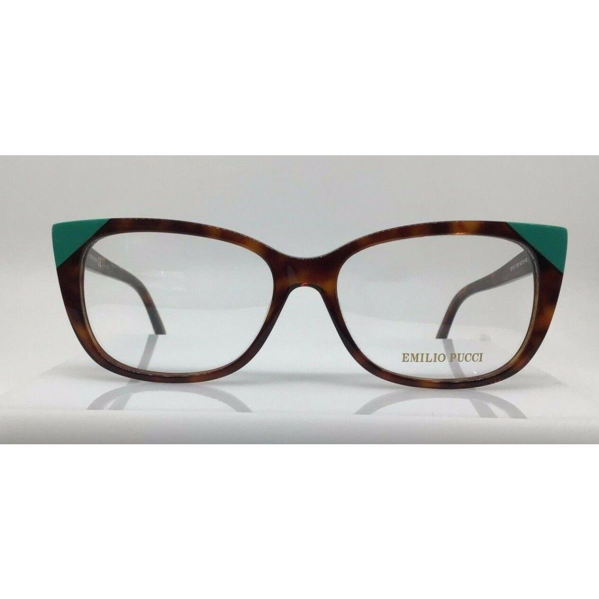 Emilio Pucci EP 5117 Havana/aqua 056 Plastic Cat Eye Eyeglasses Frame 54-15-140