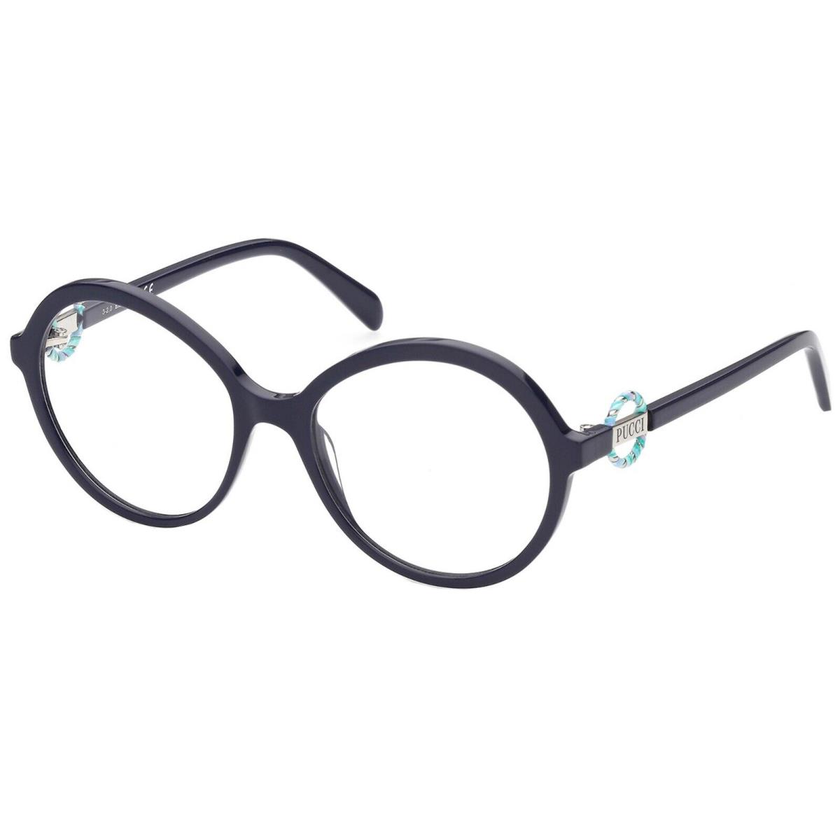 Emilio Pucci EP 5176 090 Blue Round Plastic Eyeglasses Frame 54-17-140 5176 RX