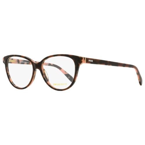 Emilio Pucci Oval Eyeglasses EP5077 050 Rose Havana 53mm 5077