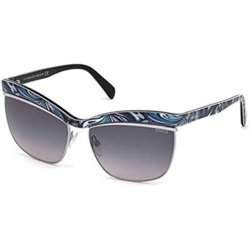 Emilio Pucci EP9 05B Multicolor Cat Eye Smoke Gradient 61-16-135mm Sunglasses