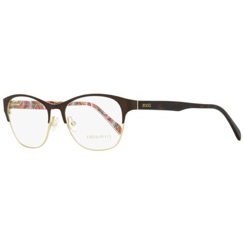 Emilio Pucci Oval Eyeglasses EP5029 048 Brown/gold/havana 53mm 5029