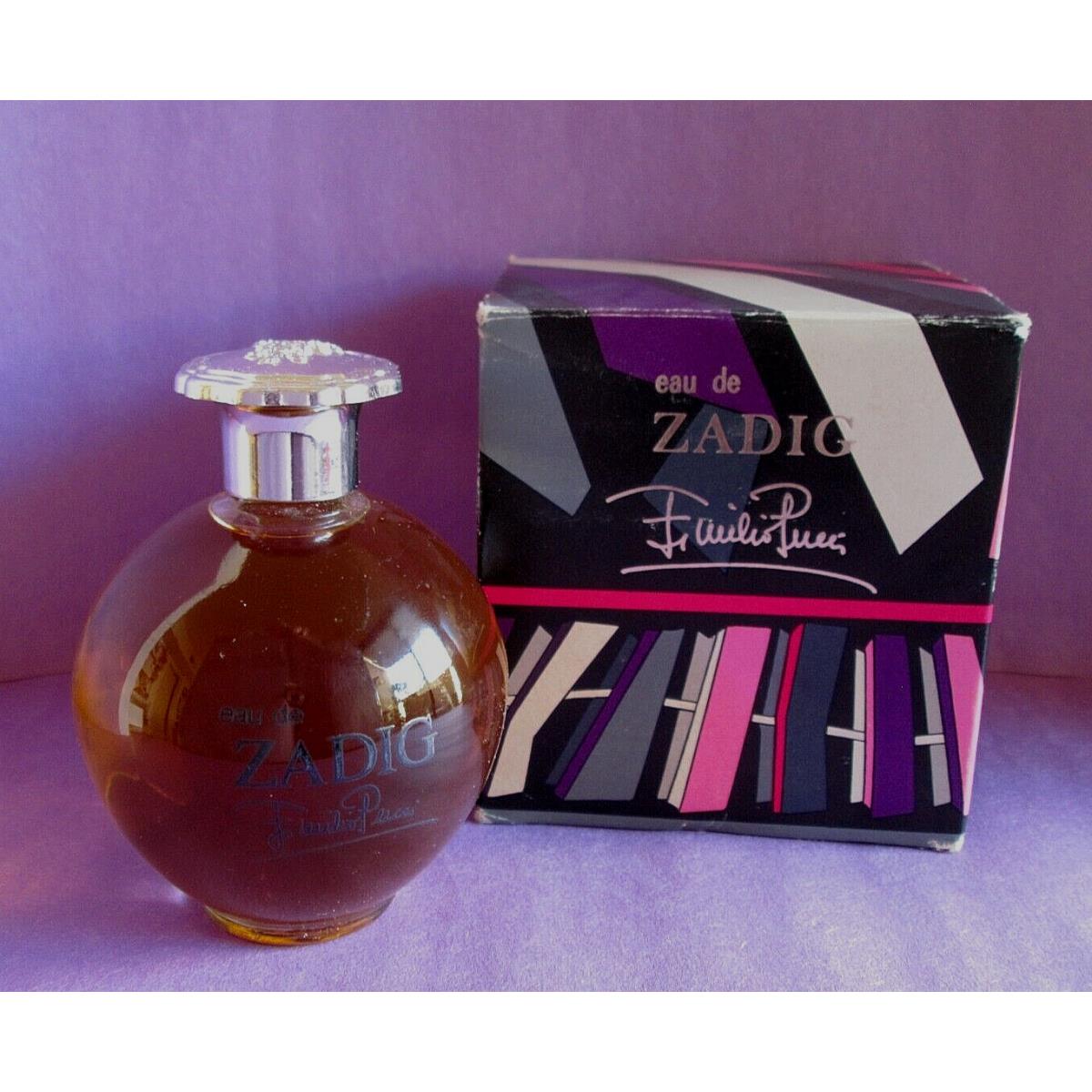 Emilio Pucci Zadig 1970s Vintage Perfume 4 oz Splash Rare in Worn Box