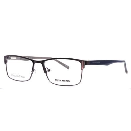 Skechers SE3171 009 Matte Gunmetal Mens Rectangle Eyeglasses 57-17-140 B:34