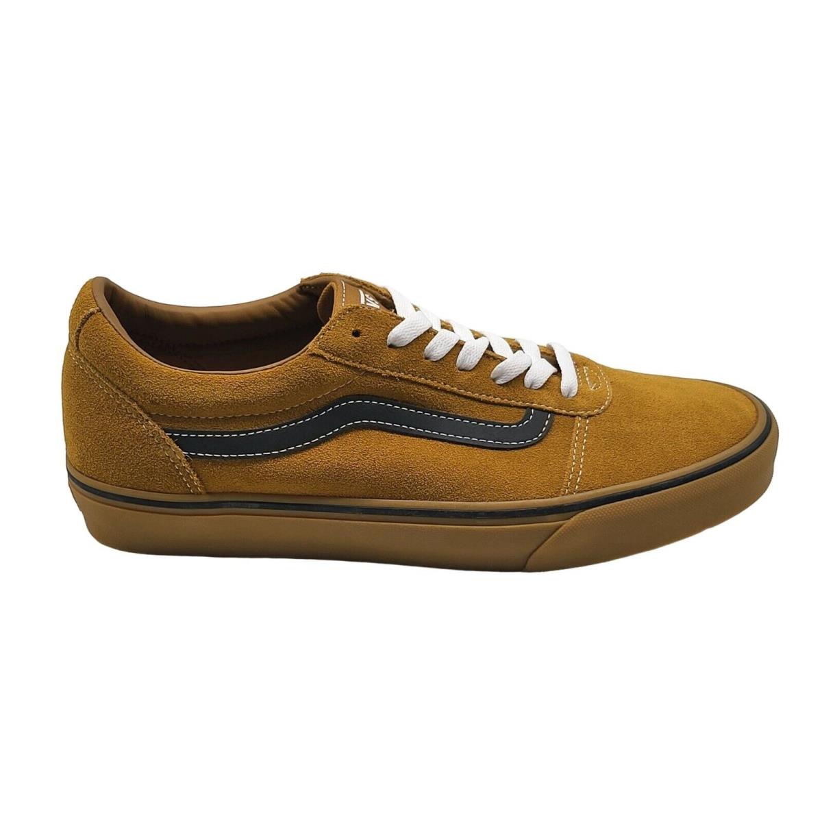 Vans Ward Sneakers Mens Size 11 Golden Brown Suede Canvas Durable Casual Shoes - Brown