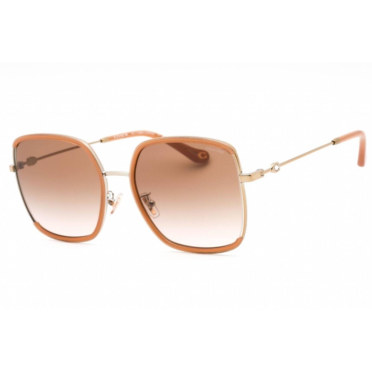 Coach Women`s Sunglasses Pink Rose Gold Metal Full Rim Frame 0HC7139BD 940113