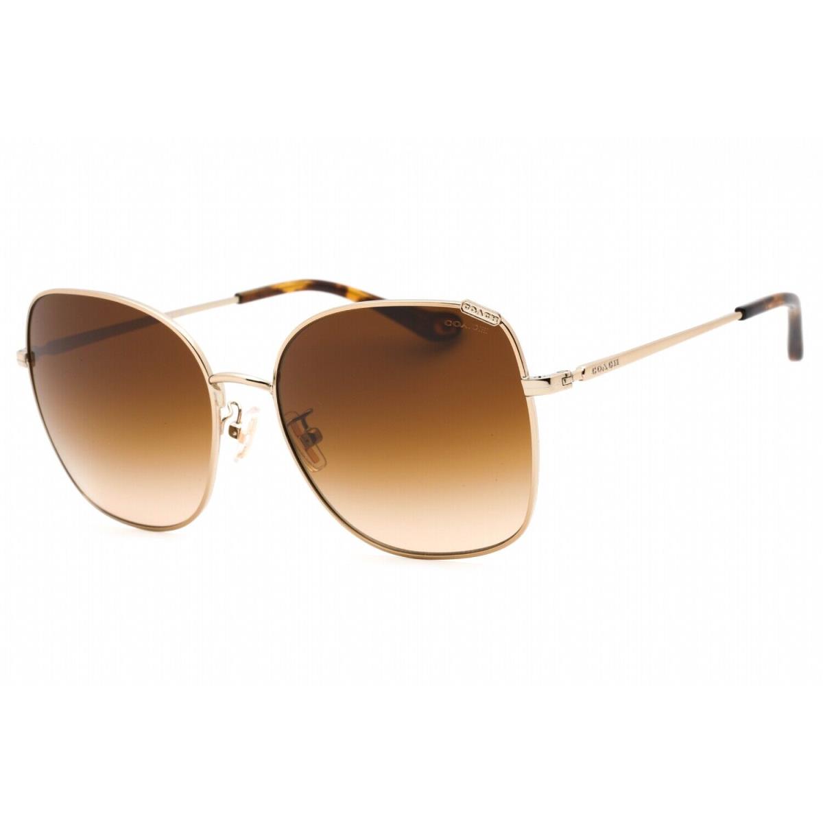 Coach 0HC7133 900574 Sunglasses Gold Frame Brown Lenses 57 Mm