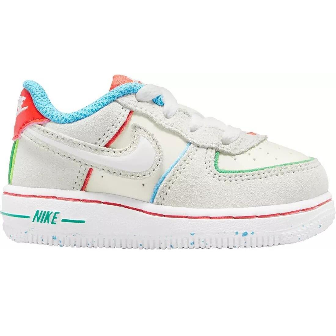 Toddler`s Nike Air Force 1 LV8 2 BT Pale Ivory/white-picante Red FQ8352 110 - Pale Ivory/White-Picante Red