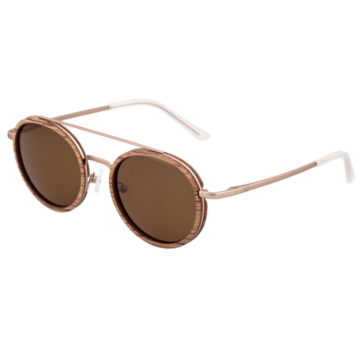 Earth Wood Binz Polarized Sunglasses - Babinga/brown