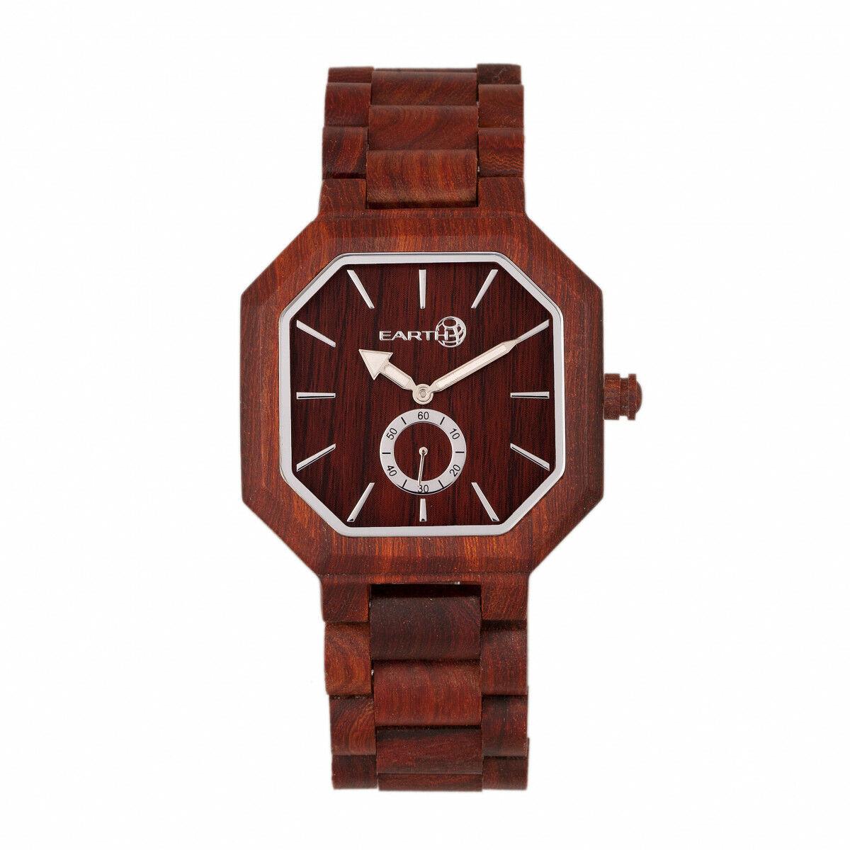 Earth Wood Acadia Bracelet Watch - Red