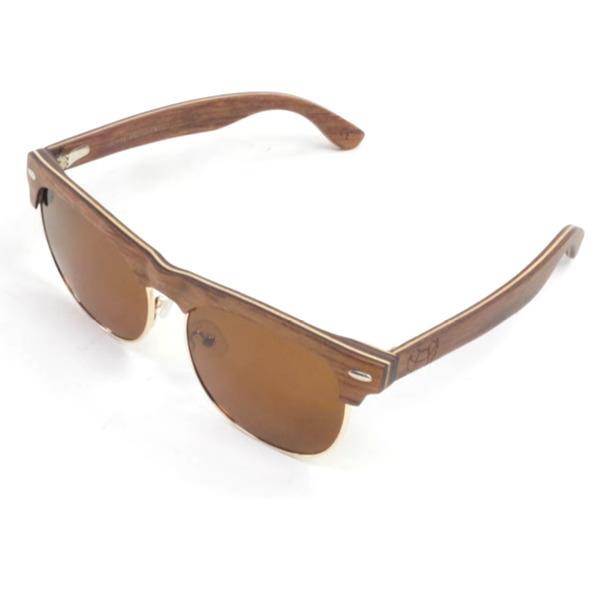 Earth Wood Moonstone Polarized Unisex Sunglasses Red Rose/brown