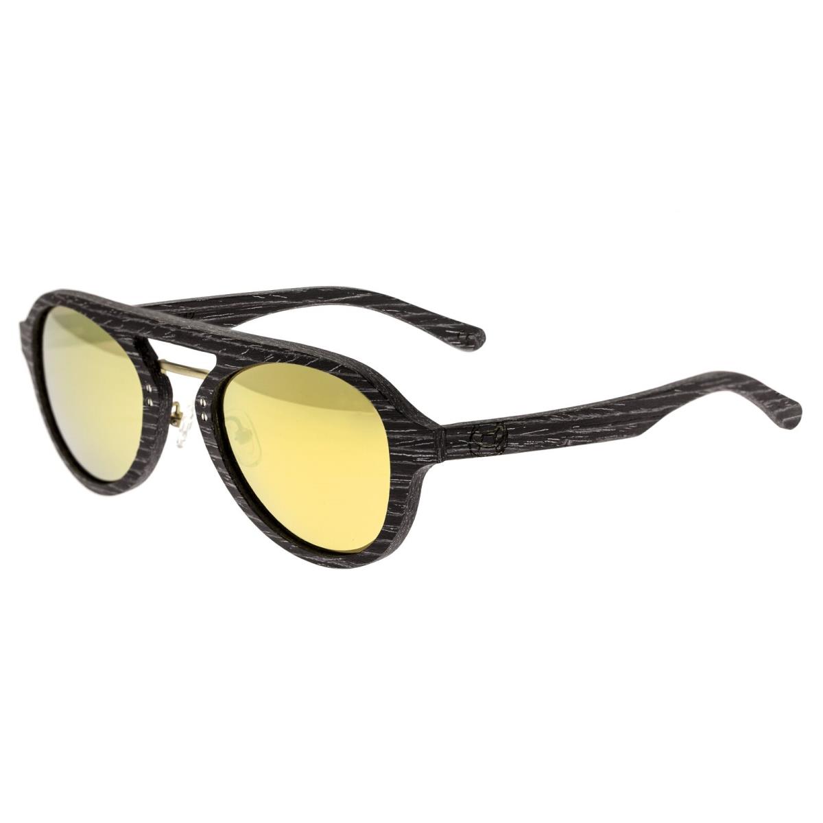 Earth Wood Cruz Polarized Sunglasses - Black Stripe/gold