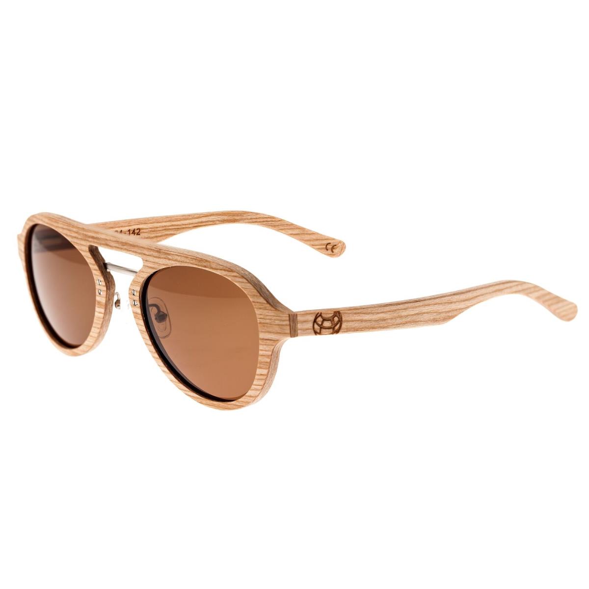 Earth Wood Cruz Polarized Sunglasses - Bamboo/brown