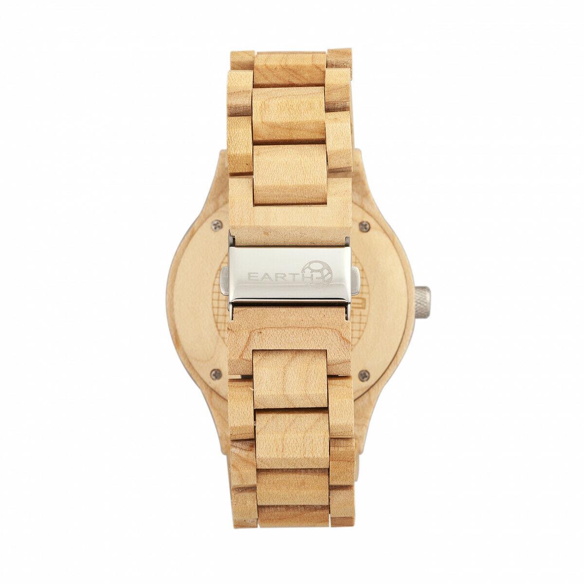 Earth Wood Cherokee Bracelet Watch W/magnified Date - Khaki/tan