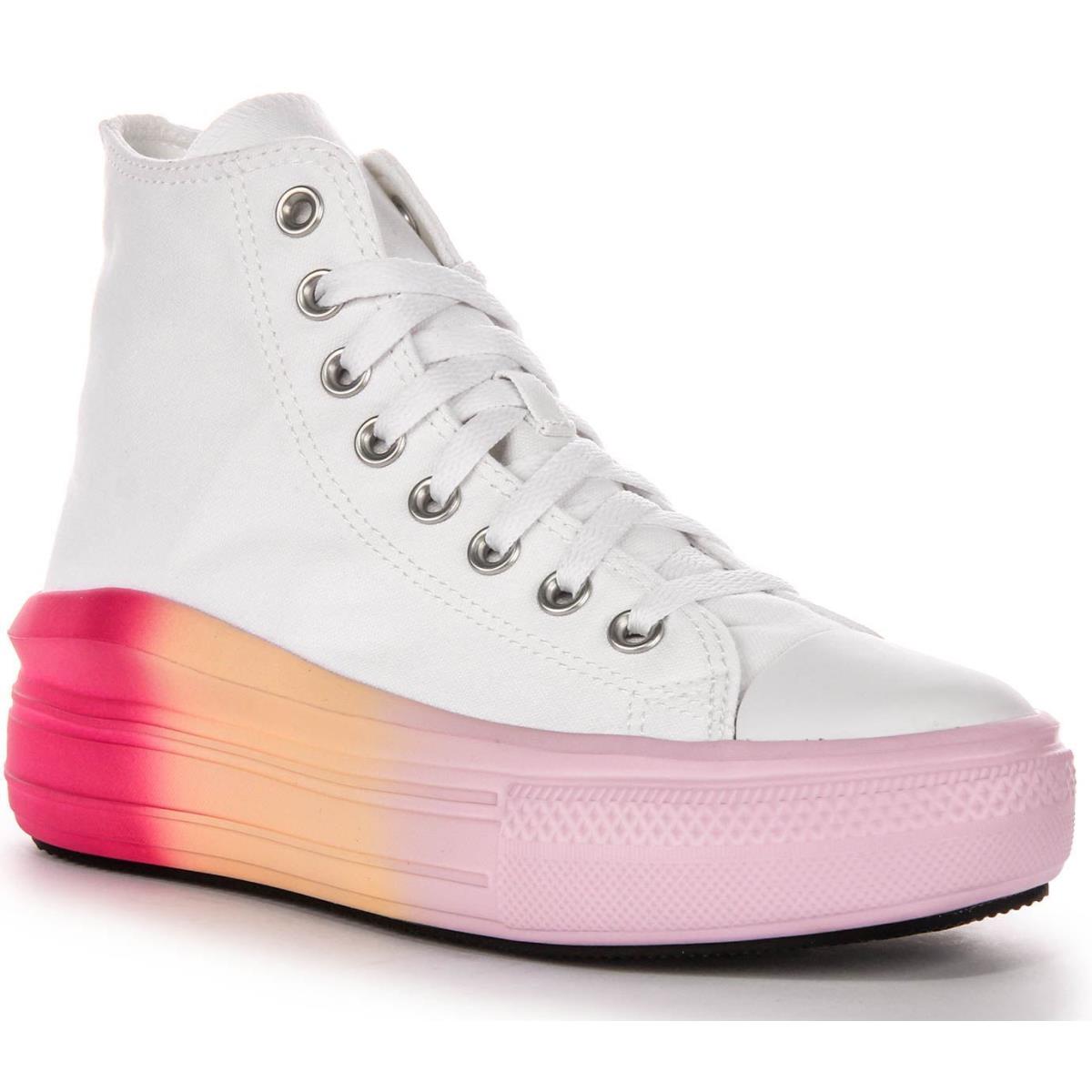 Converse A07372C All Star Move Mid Platform Mens Sneakers White Pink US 6 - 13