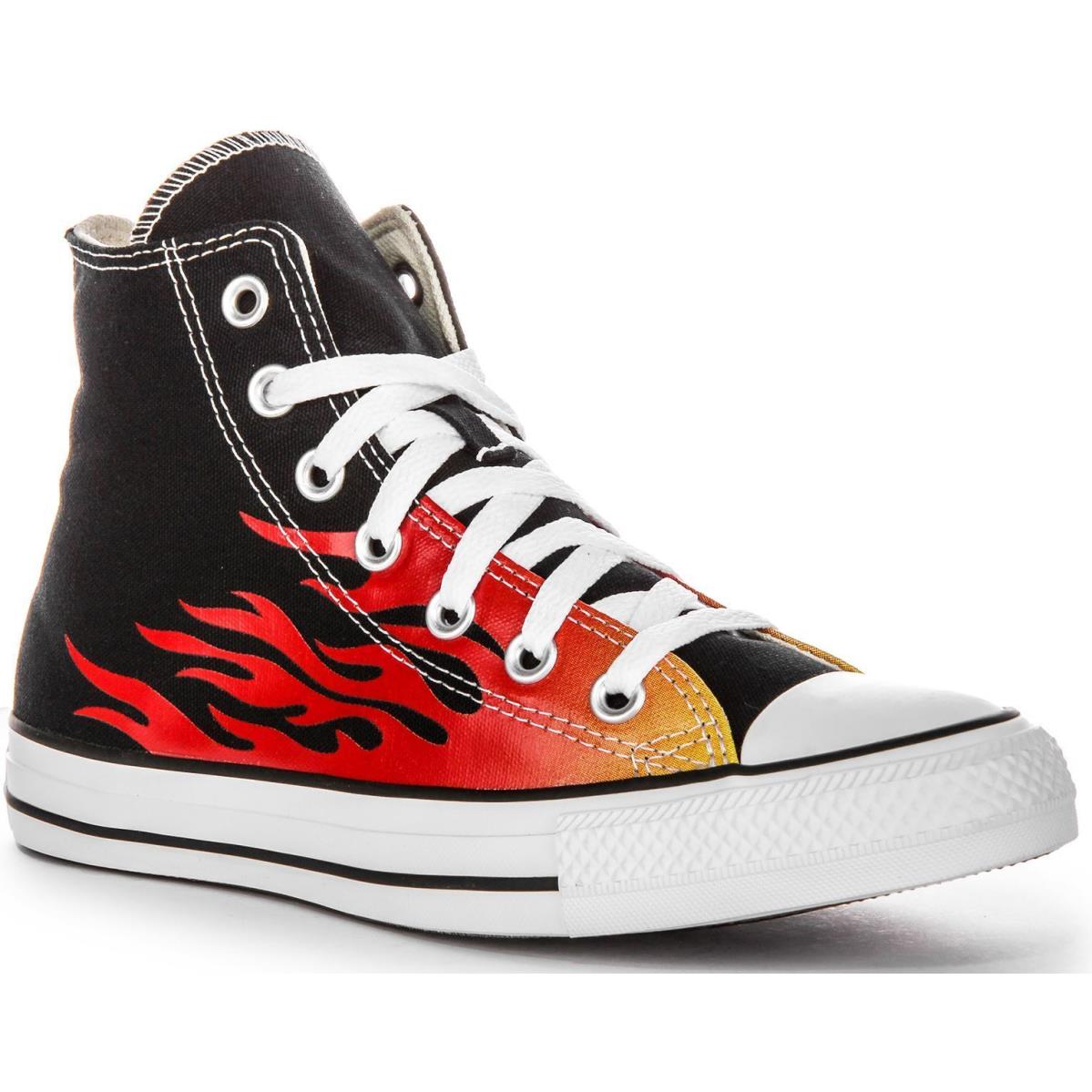 Converse 171130C Chuck Taylor All Star Flames Mens Sneakers Black Red US 6 - 13