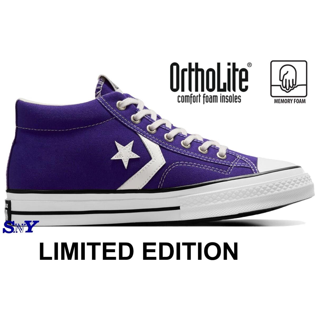 Converse Star Player 76 Mid-top Canvas Upper Ortholite Insole Men`s Skate Shoes