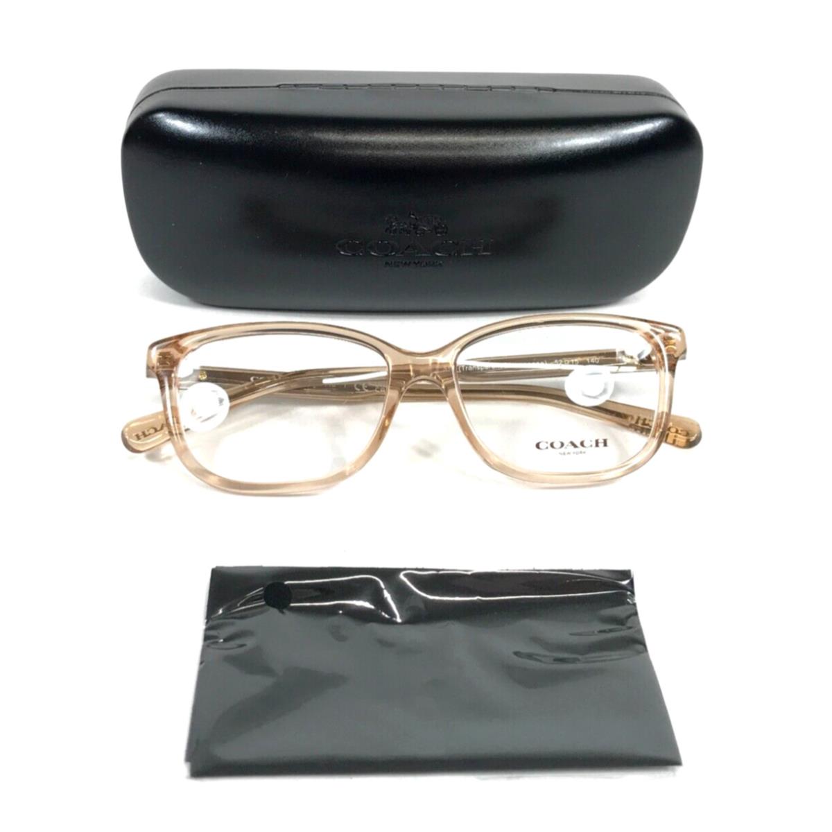 Coach Eyeglasses Frames HC6143 5561 Transparent Champagne Cat Eye 52-15-140