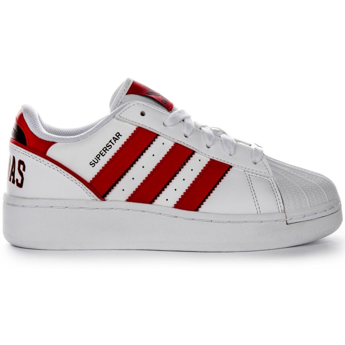 Adidas Superstar Xlg Retro Bold Logo Platform Mens Sneakers White Red US 6 - 13 - WHITE RED